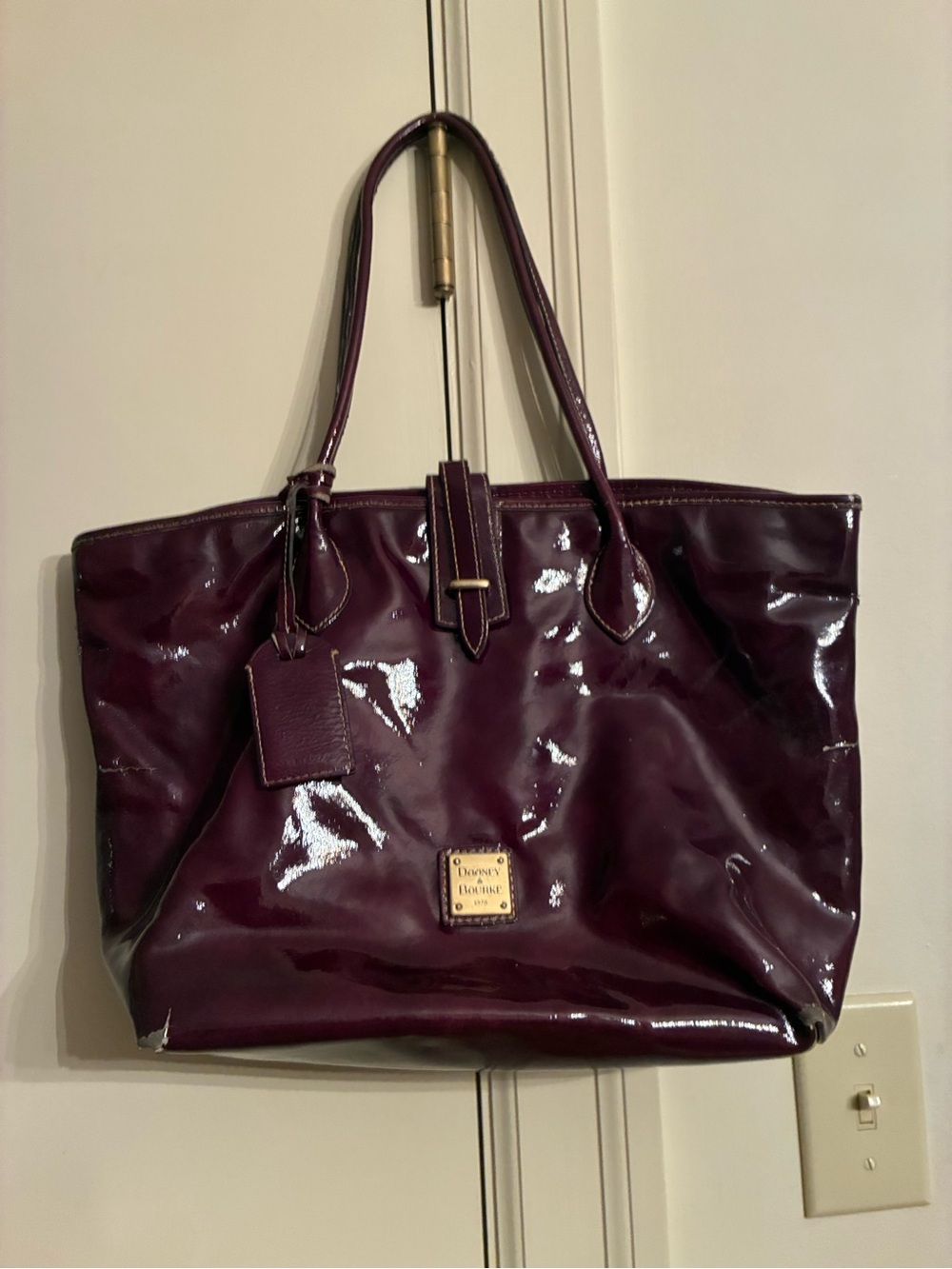 Dooney & Bourke Plum Patent Leather Tote